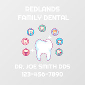 Zahnklinik-Zahnarztreparatur Fensteraufkleber (Blatt)