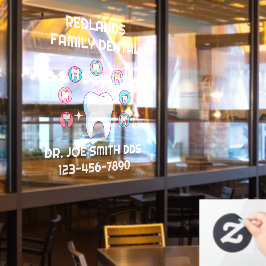 Zahnklinik-Zahnarztreparatur Fensteraufkleber