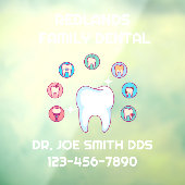 Zahnklinik-Zahnarztreparatur Fensteraufkleber (Blatt 3)
