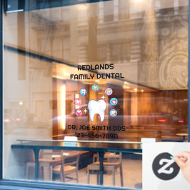 Zahnklinik-Zahnarztreparatur Fensteraufkleber