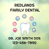 Zahnklinik-Zahnarztreparatur Fensteraufkleber (Blatt 3)