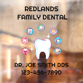 Zahnklinik-Zahnarztreparatur Fensteraufkleber (Blatt 2)