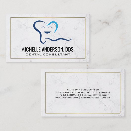 ZahnLogo | Stand Visitenkarte (Vorne/Hinten)