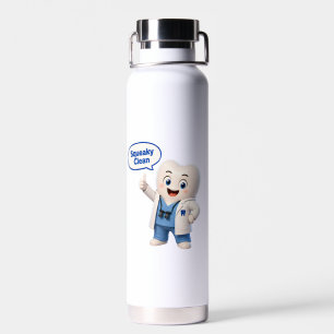 Zahnmaskottchen-Wasserflasche 'Squeaky Clean' Trinkflasche
