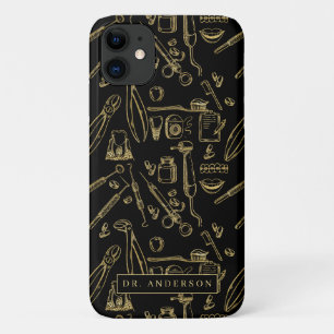 Zahnmedizin Art Gold Muster Monogramm Case-Mate iPhone Hülle