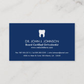 Zahnmedizin Beruflich Solid Navy Visitenkarte (Vorderseite)