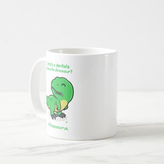 Zahnmedizin: Flossosaurus Kaffeetasse (Vorderseite Links)