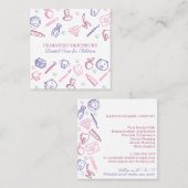 Zahnmedizin für Kinder Zahnmedizin Quadratische Visitenkarte (Vorne/Hinten)