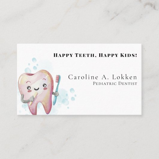 Zahnmedizin Kinder Personalausweis Visitenkarte (Vorderseite)