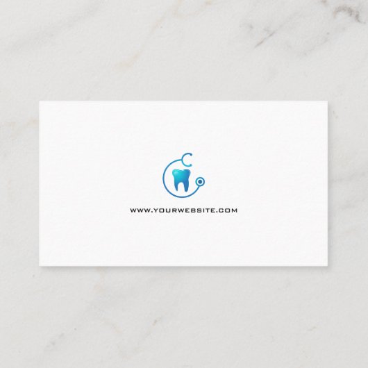 Zahnmedizin | Stand und Stethoscope Visitenkarte (Rückseite)