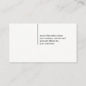 Zahnmedizin Visitenkarte (Rückseite)