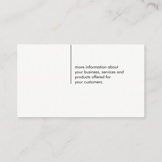 Zahnmedizin Visitenkarte (Rückseite)