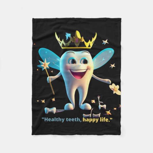 Zahnmediziner. Fleecedecke (Vorderseite)