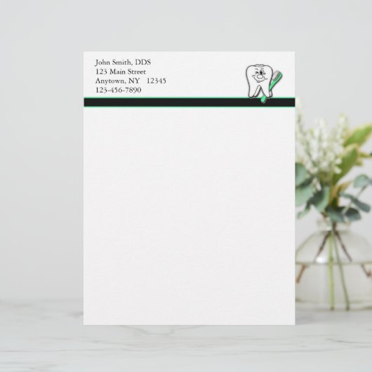 Zahnmedizinisch Briefkopf (Stehend Vorderseite)