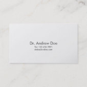 Zahnmedizinisch - Visitenkarten Visitenkarte (Rückseite)