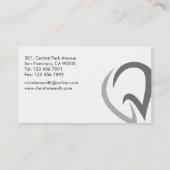 Zahnmedizinisch - Visitenkarten Visitenkarte (Rückseite)