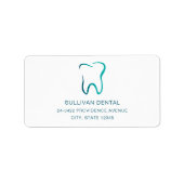 Zahnmedizinische Bildadresse für Zahnarztzahnärzte Adressaufkleber (Vorne)