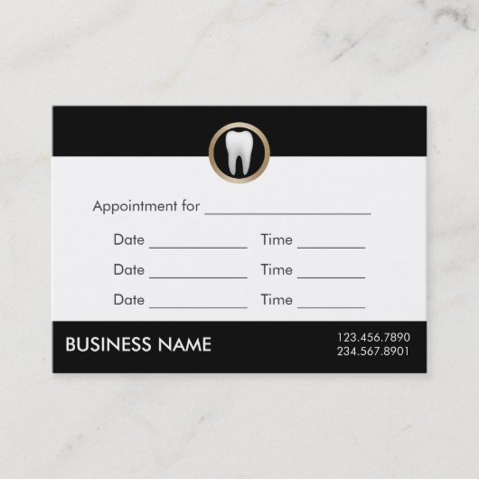 Zahnmedizinische Büro-Verabredungs-beruflicher Terminkarte (Vorderseite)