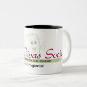 Zahnmedizinische Diva-Hygieniker-Tasse Zweifarbige Tasse (VorderseiteRechts)