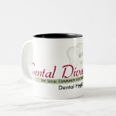 Zahnmedizinische Diva-Hygieniker-Tasse Zweifarbige Tasse (Vorderseite Links)