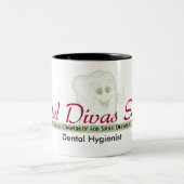 Zahnmedizinische Diva-Hygieniker-Tasse Zweifarbige Tasse (Mittel)