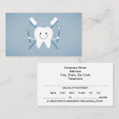 Zahnmedizinische Erinnerungs-Verabredungs-Karten Terminkarte (Vorne/Hinten)