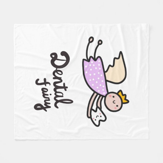 Zahnmedizinische Fee Fleecedecke (Vorderseite (Horizontal))