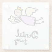 Zahnmedizinische Fee Glasuntersetzer (Rückseite)