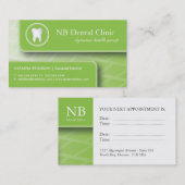 Zahnmedizinische/General-Dentist Visitenkarten Terminkarte (Vorne/Hinten)