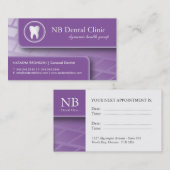 Zahnmedizinische/General-Dentist Visitenkarten Terminkarte (Vorne/Hinten)