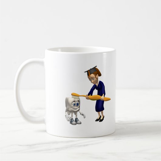 Zahnmedizinische Hygiene-oder Kaffeetasse (Links)