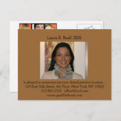 Zahnmedizinische Intro-Postkarte Ankündigungspostkarte (Vorne/Hinten)