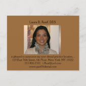 Zahnmedizinische Intro-Postkarte Ankündigungspostkarte (Vorderseite)