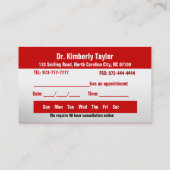 Zahnmedizinische Klinik-Verabredungs-Karten-Farbe Terminkarte (Rückseite)