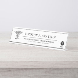 Zahnmedizinische Medizin personalisiert Schreibtischnamensplakette