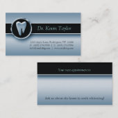 Zahnmedizinische molare Visitenkarte-blaues Terminkarte (Vorne/Hinten)