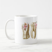 Zahnmedizinische molare Zahn-Illustration mit Kaffeetasse (Links)
