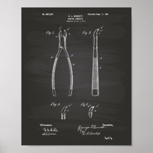 Zahnmedizinische Patent-Kunst-Tafel der Poster