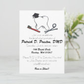 Zahnmedizinische SchulAbschluss-Einladung Einladung (Stehend Vorderseite)