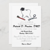 Zahnmedizinische SchulAbschluss-Einladung Einladung (Vorne/Hinten)