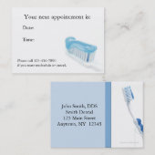 Zahnmedizinische Verabredungs-Karte Terminkarte (Vorne/Hinten)