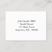 Zahnmedizinische Verabredungs-Karte Terminkarte (Rückseite)