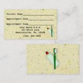 Zahnmedizinische Verabredungs-Visitenkarte Terminkarte (Vorne/Hinten)