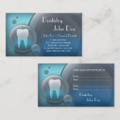 Zahnmedizinische Visitenkarte der eleganten weißen Terminkarte (Vorne/Hinten)