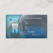 Zahnmedizinische Visitenkarte der eleganten weißen Terminkarte (Rückseite)