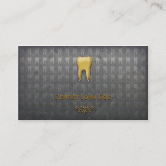 zahnmedizinische Visitenkarte des metallischen (Vorderseite)