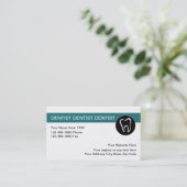 Zahnmedizinische Visitenkarte-Schablone Visitenkarte (Stehend Vorderseite)