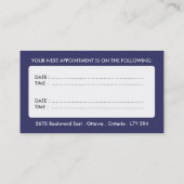 ZAHNMEDIZINISCHE VISITENKARTE TERMINKARTE (Rückseite)