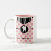 Zahnmedizinische Zahn-Entwurfs-Geschenke Zweifarbige Tasse (Links)