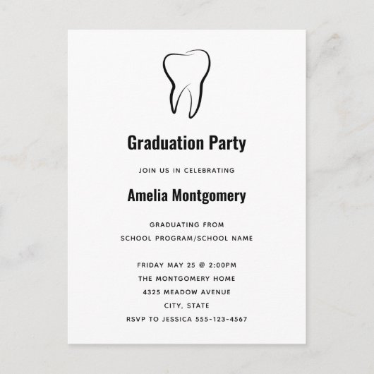 Zahnmedizinischer Abschluss für Zahntechnik Postkarte (Vorderseite)